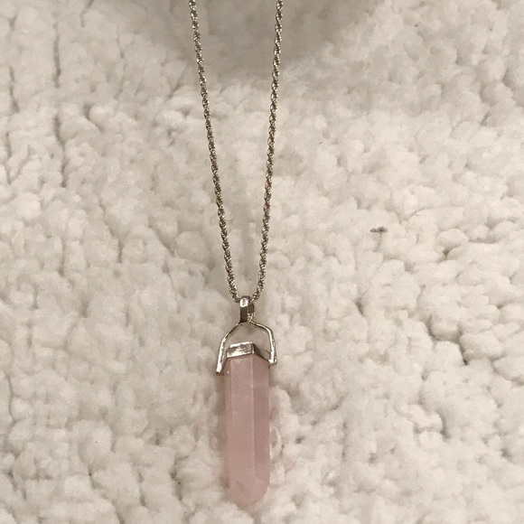 Sterling Rose Quartz necklace - Picture 4 of 11